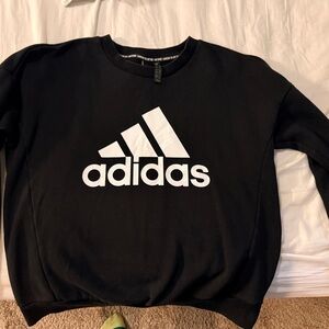 Adidas Men's Black Crewneck Sweater